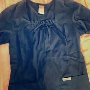 Blue scrub top